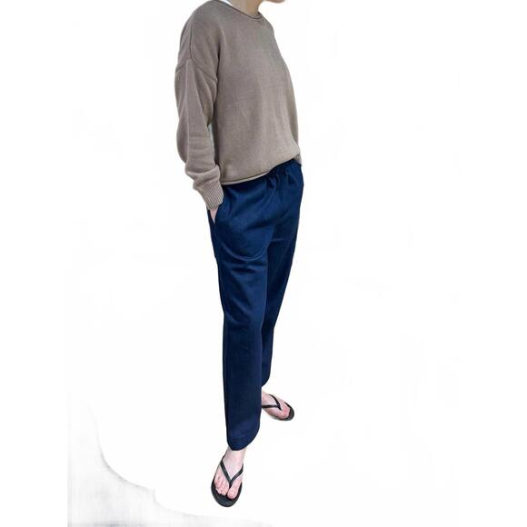 NEW WILLIAM FREDERICK cafe relaxed straight pants in blue